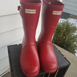 Hunter Wellington Tall Red Boots